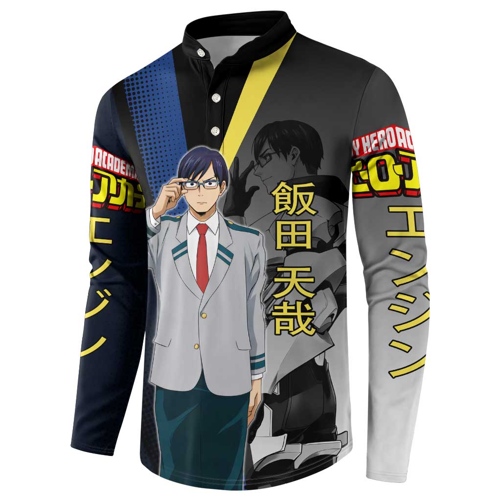 Tenya Iida Engine Hero Button Sweatshirt Japanese Comic Book Style