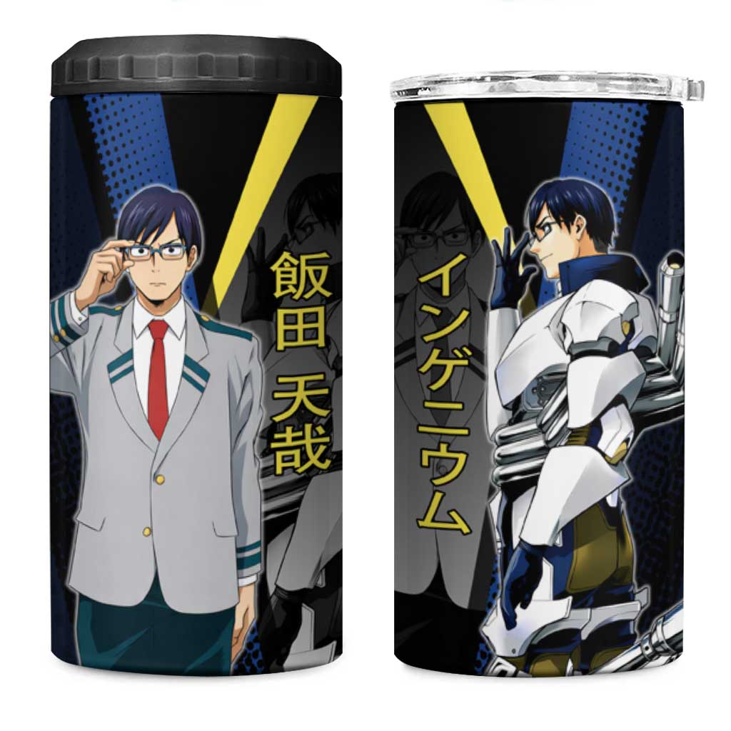 Tenya Iida Engine Hero 4 in 1 Can Cooler Tumbler Japanese Comic Book Style