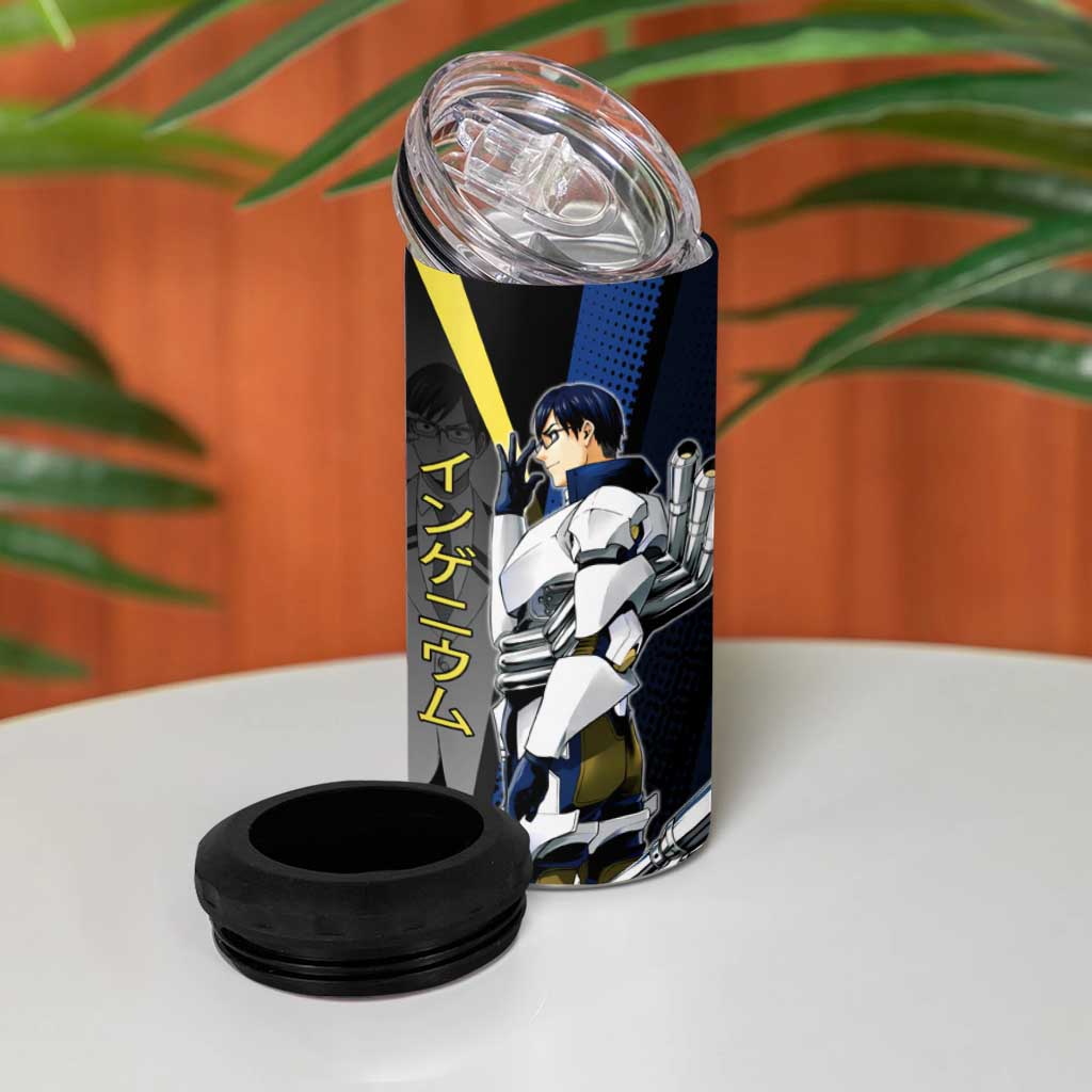 Tenya Iida Engine Hero 4 in 1 Can Cooler Tumbler Japanese Comic Book Style