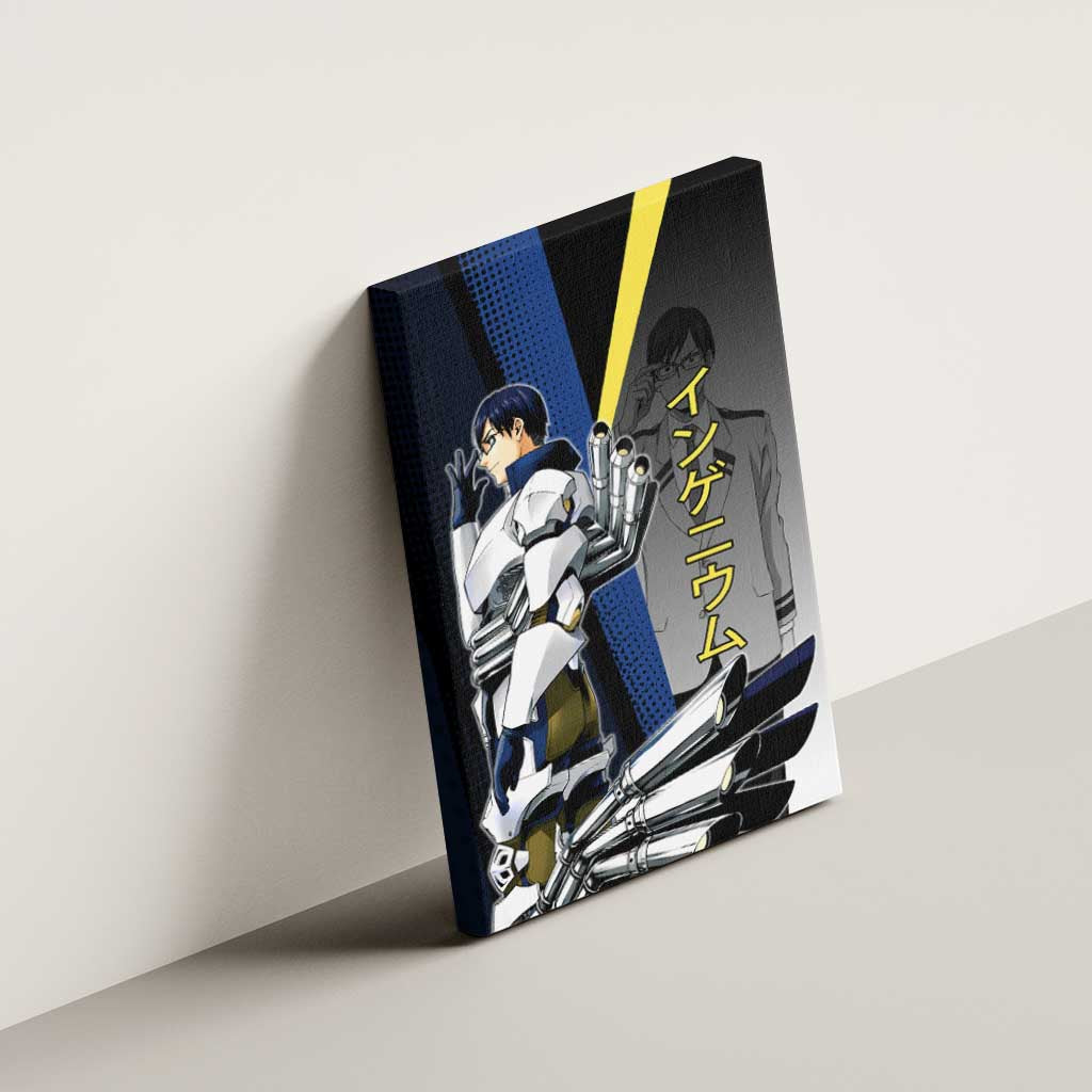 Tenya Iida Engine Hero Canvas Wall Art Japanese Comic Book Style