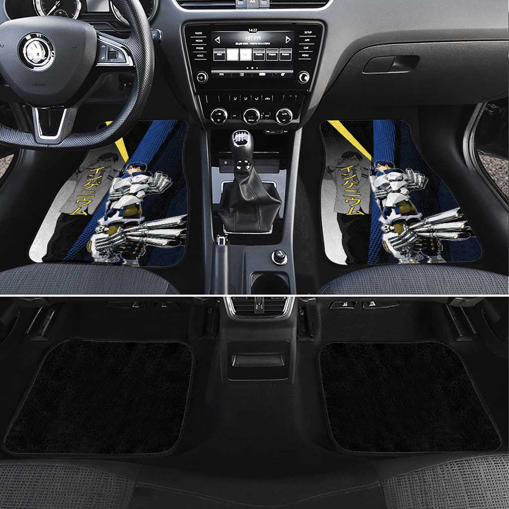 Tenya Iida Engine Hero Car Mats Japanese Comic Book Style