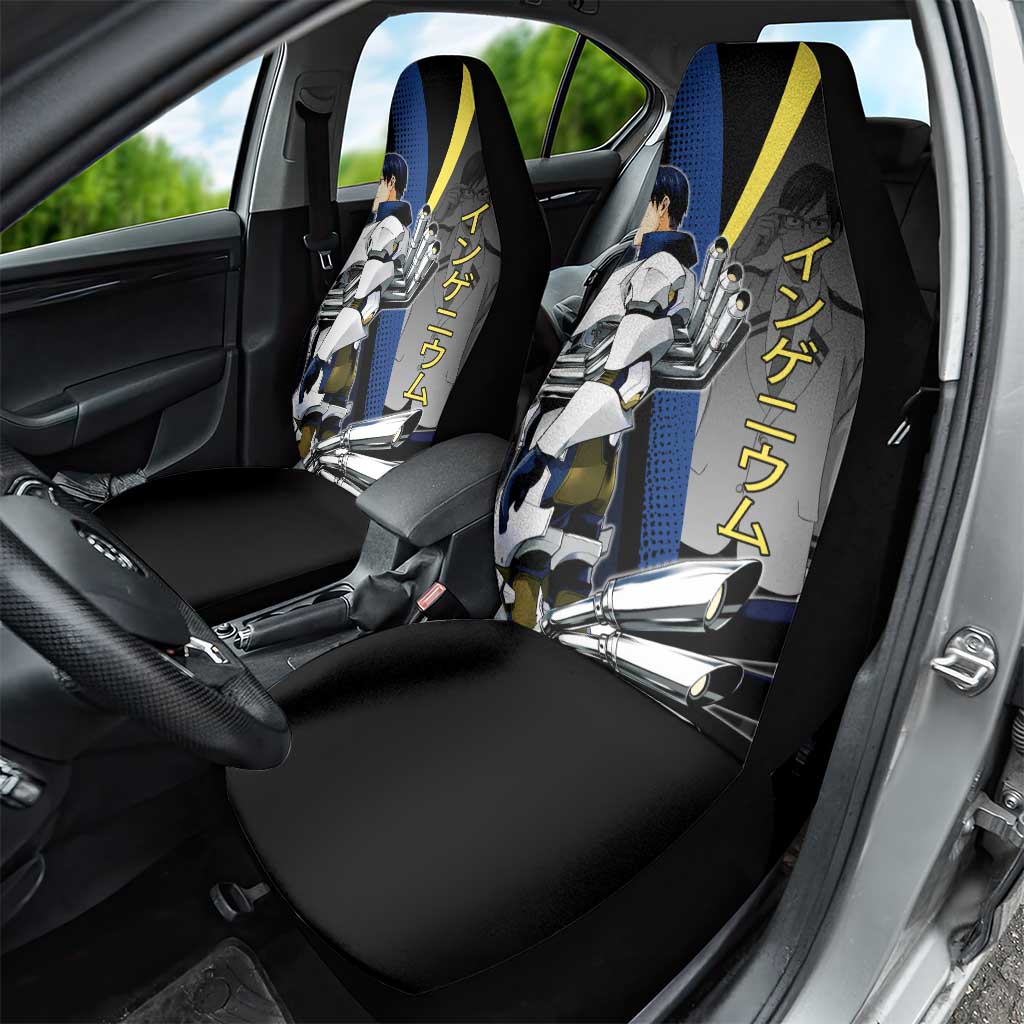 Tenya Iida Engine Hero Car Seat Cover Japanese Comic Book Style