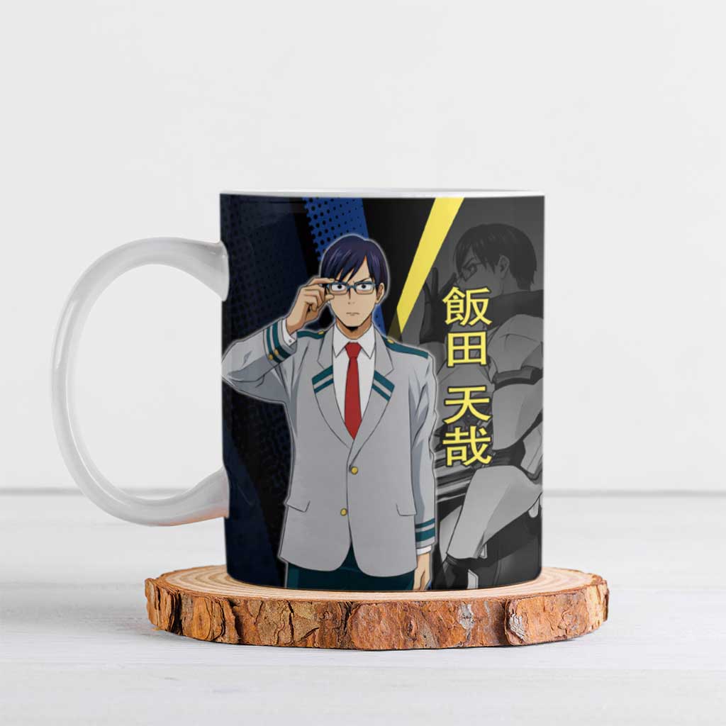 Tenya Iida Engine Hero Ceramic Mug Japanese Comic Book Style