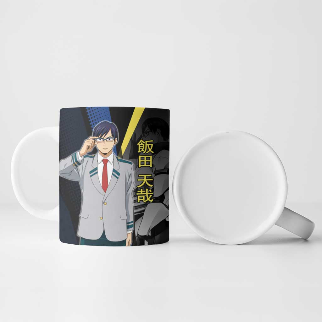 Tenya Iida Engine Hero Ceramic Mug Japanese Comic Book Style