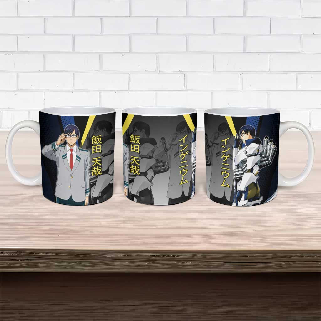 Tenya Iida Engine Hero Ceramic Mug Japanese Comic Book Style