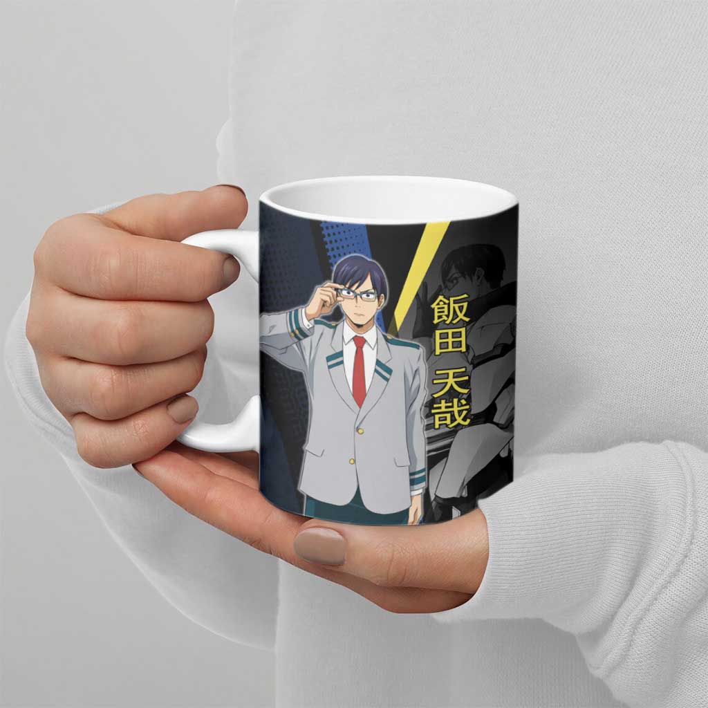 Tenya Iida Engine Hero Ceramic Mug Japanese Comic Book Style