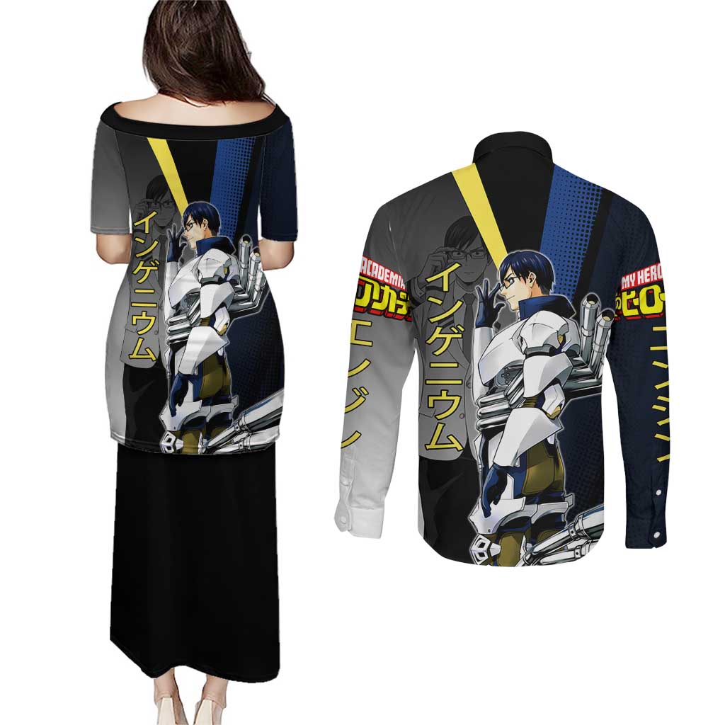 Tenya Iida Engine Hero Couples Matching Puletasi and Long Sleeve Button Shirt Japanese Comic Book Style