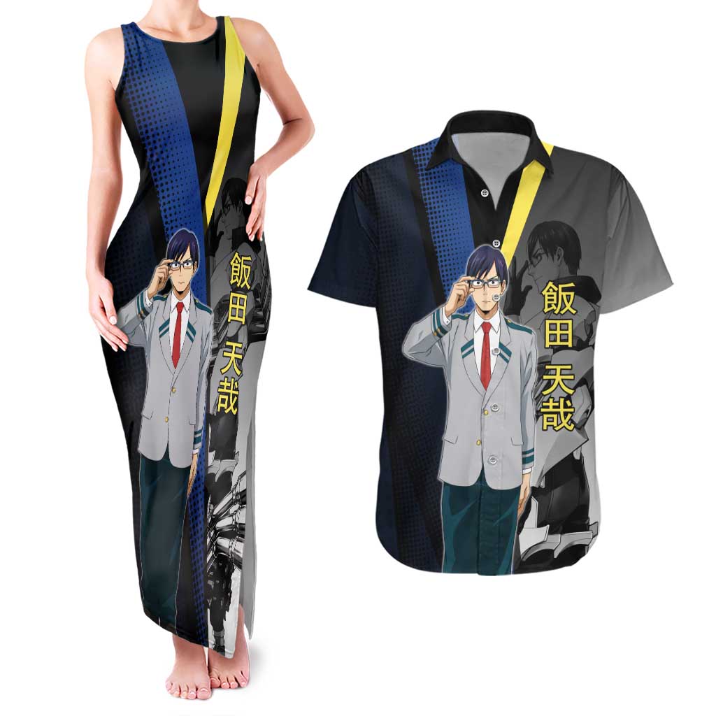Tenya Iida Engine Hero Couples Matching Tank Maxi Dress and Hawaiian Shirt Japanese Comic Book Style