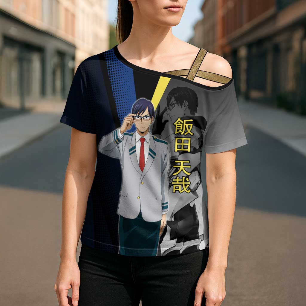 Tenya Iida Engine Hero Cross Shoulder Shirt Japanese Comic Book Style