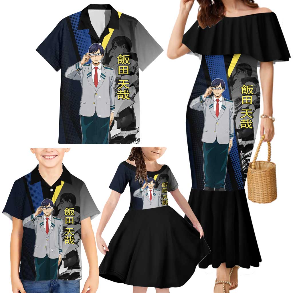 Tenya Iida Engine Hero Family Matching Mermaid Dress and Hawaiian Shirt Japanese Comic Book Style