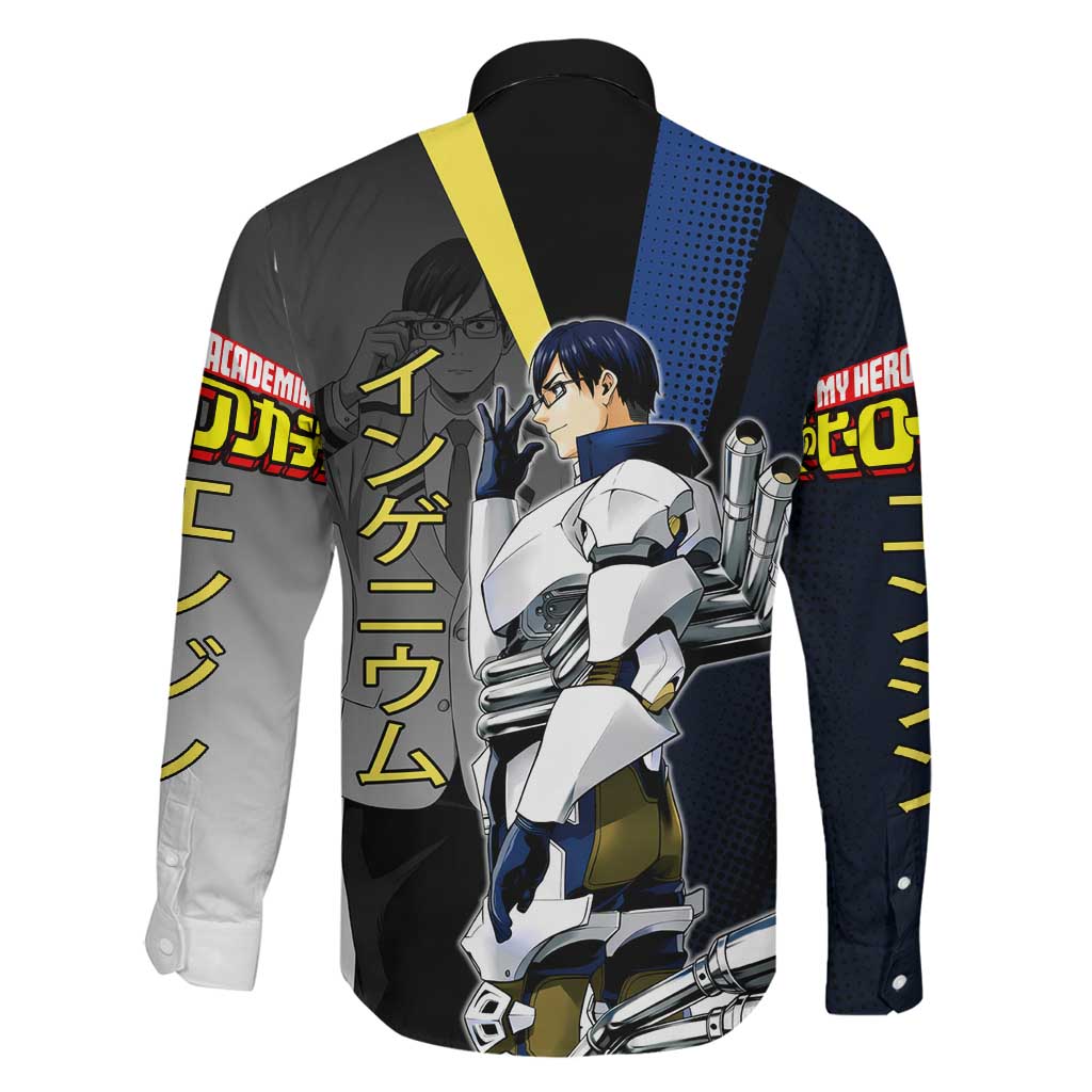 Tenya Iida Engine Hero Family Matching Off The Shoulder Long Sleeve Dress and Hawaiian Shirt Japanese Comic Book Style