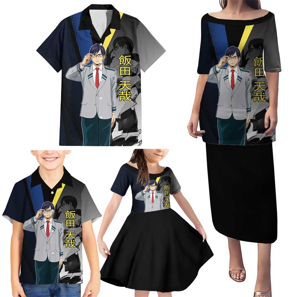 Tenya Iida Engine Hero Family Matching Puletasi and Hawaiian Shirt Japanese Comic Book Style