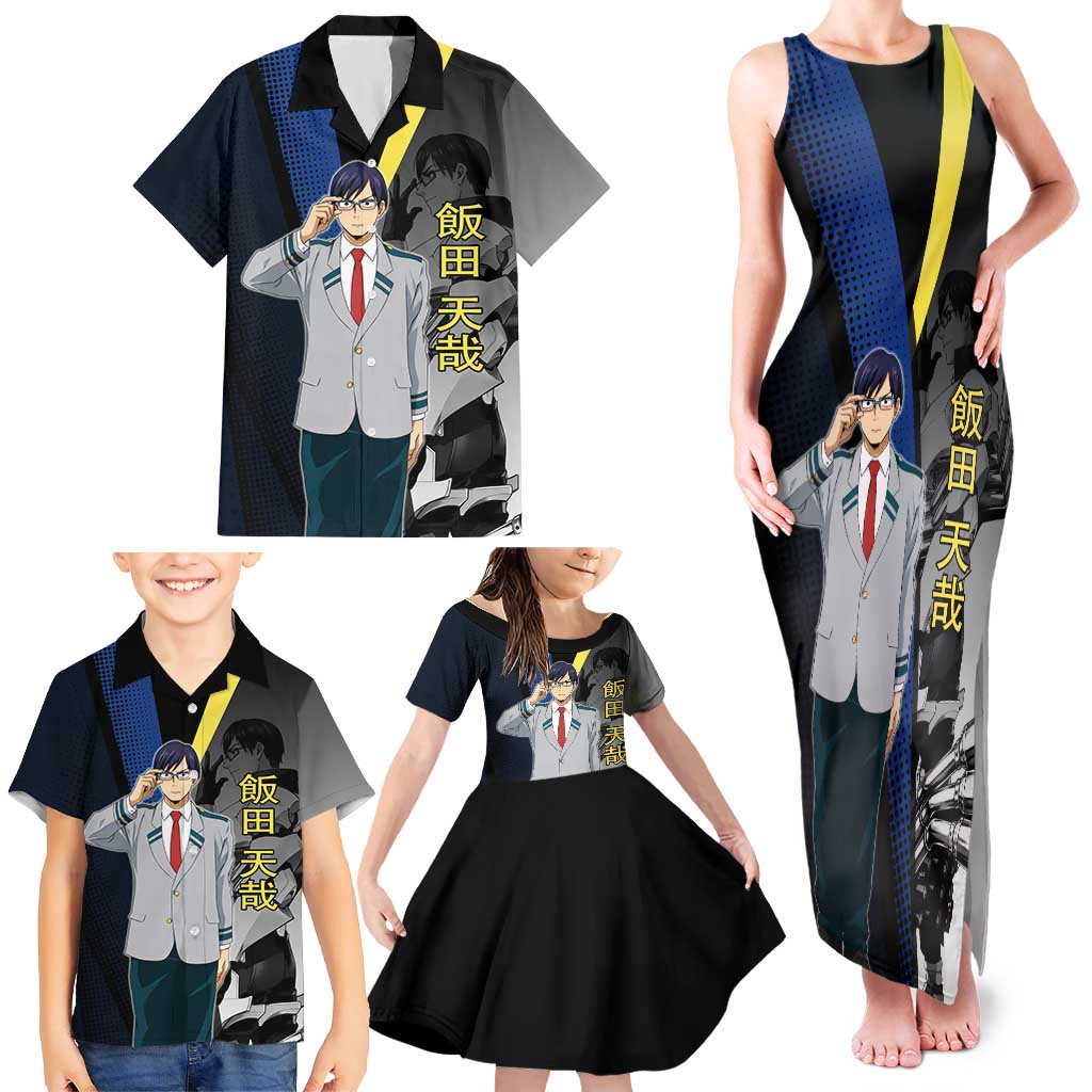 Tenya Iida Engine Hero Family Matching Tank Maxi Dress and Hawaiian Shirt Japanese Comic Book Style