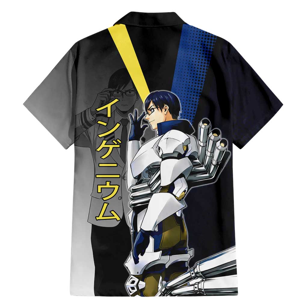 Tenya Iida Engine Hero Hawaiian Shirt Japanese Comic Book Style