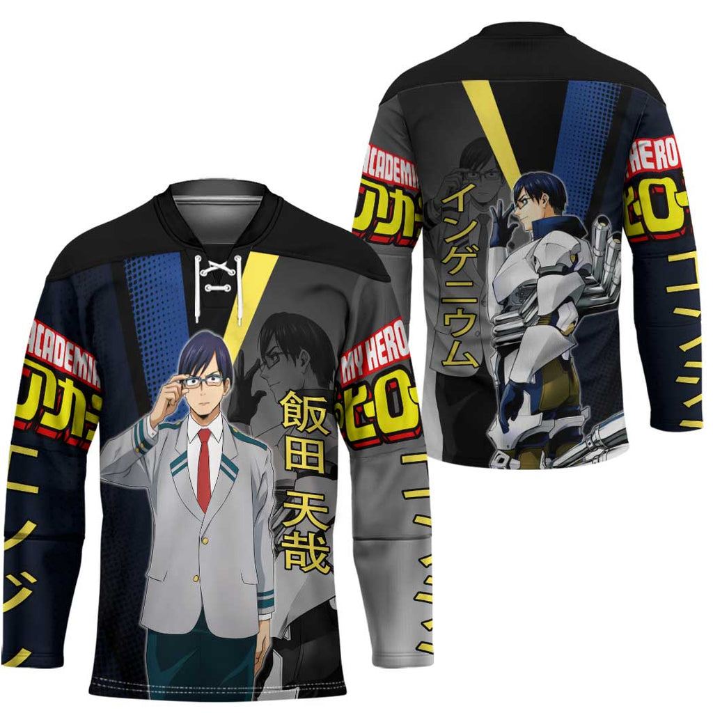Tenya Iida Engine Hero Hockey Jersey Japanese Comic Book Style