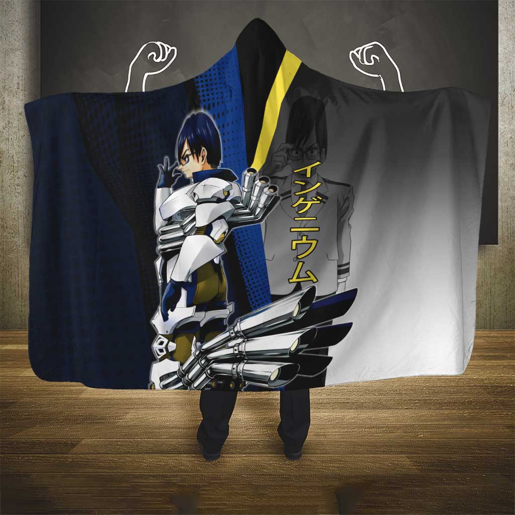 Tenya Iida Engine Hero Hooded Blanket Japanese Comic Book Style