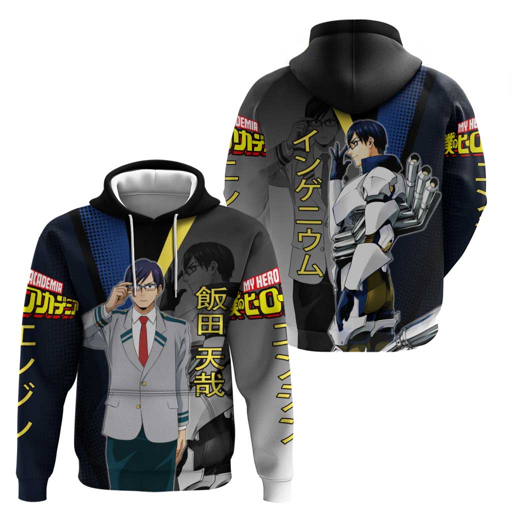 Tenya Iida Engine Hero Hoodie Japanese Comic Book Style