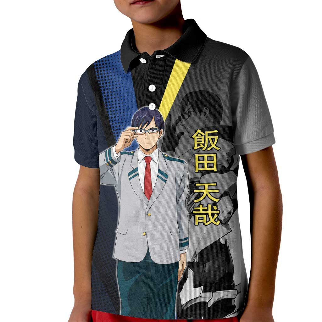 Tenya Iida Engine Hero Kid Polo Shirt Japanese Comic Book Style