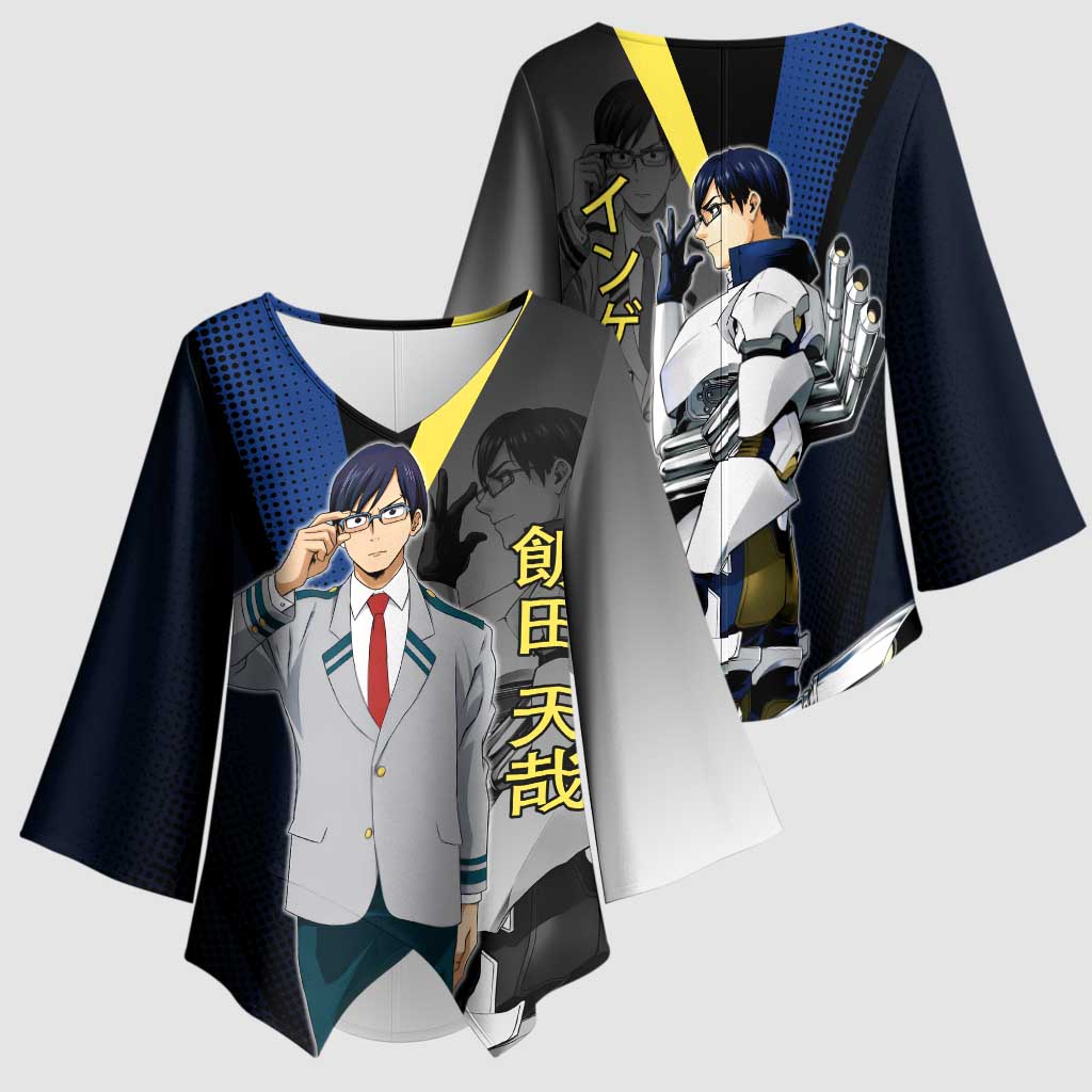 Tenya Iida Engine Hero Kimono Sleeve Blouse Japanese Comic Book Style