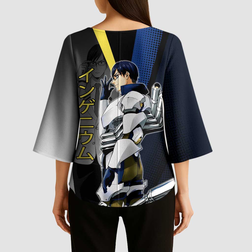 Tenya Iida Engine Hero Kimono Sleeve Blouse Japanese Comic Book Style