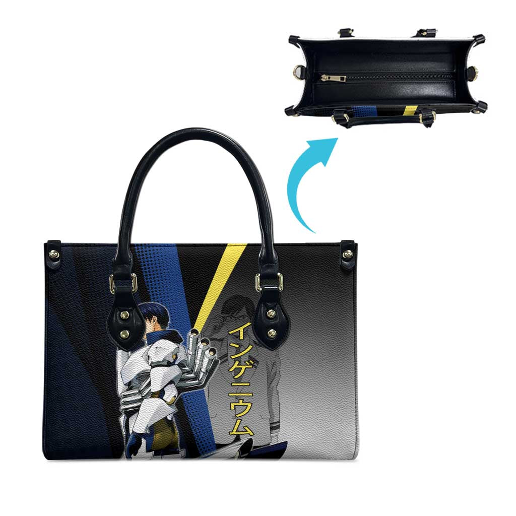 Tenya Iida Engine Hero Leather Bag Japanese Comic Book Style