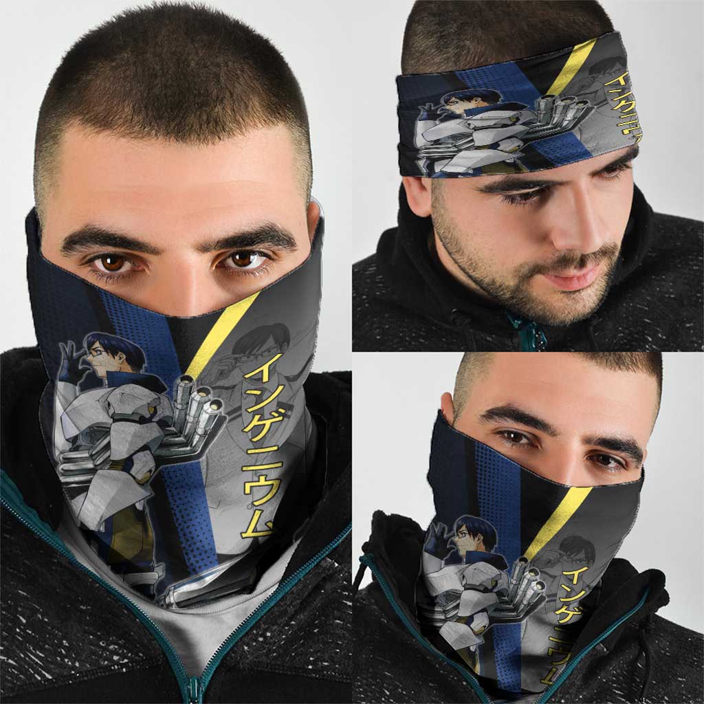 Tenya Iida Engine Hero Neck Gaiter Japanese Comic Book Style