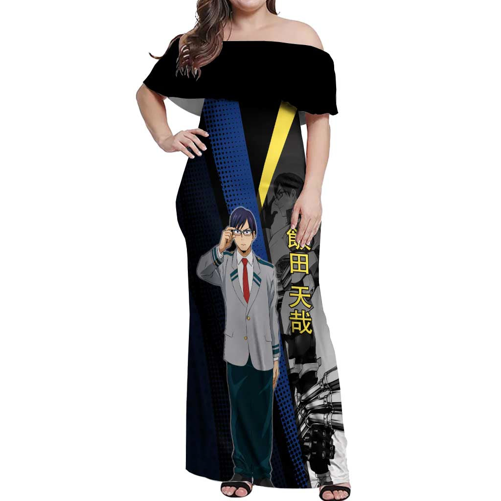 Tenya Iida Engine Hero Off Shoulder Maxi Dress Japanese Comic Book Style