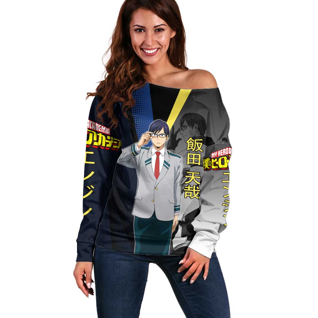Tenya Iida Engine Hero Off Shoulder Sweater Japanese Comic Book Style
