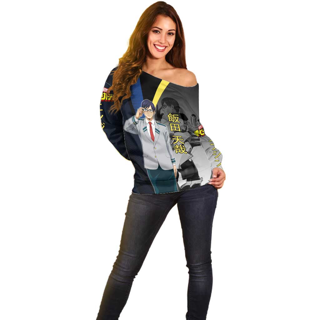 Tenya Iida Engine Hero Off Shoulder Sweater Japanese Comic Book Style