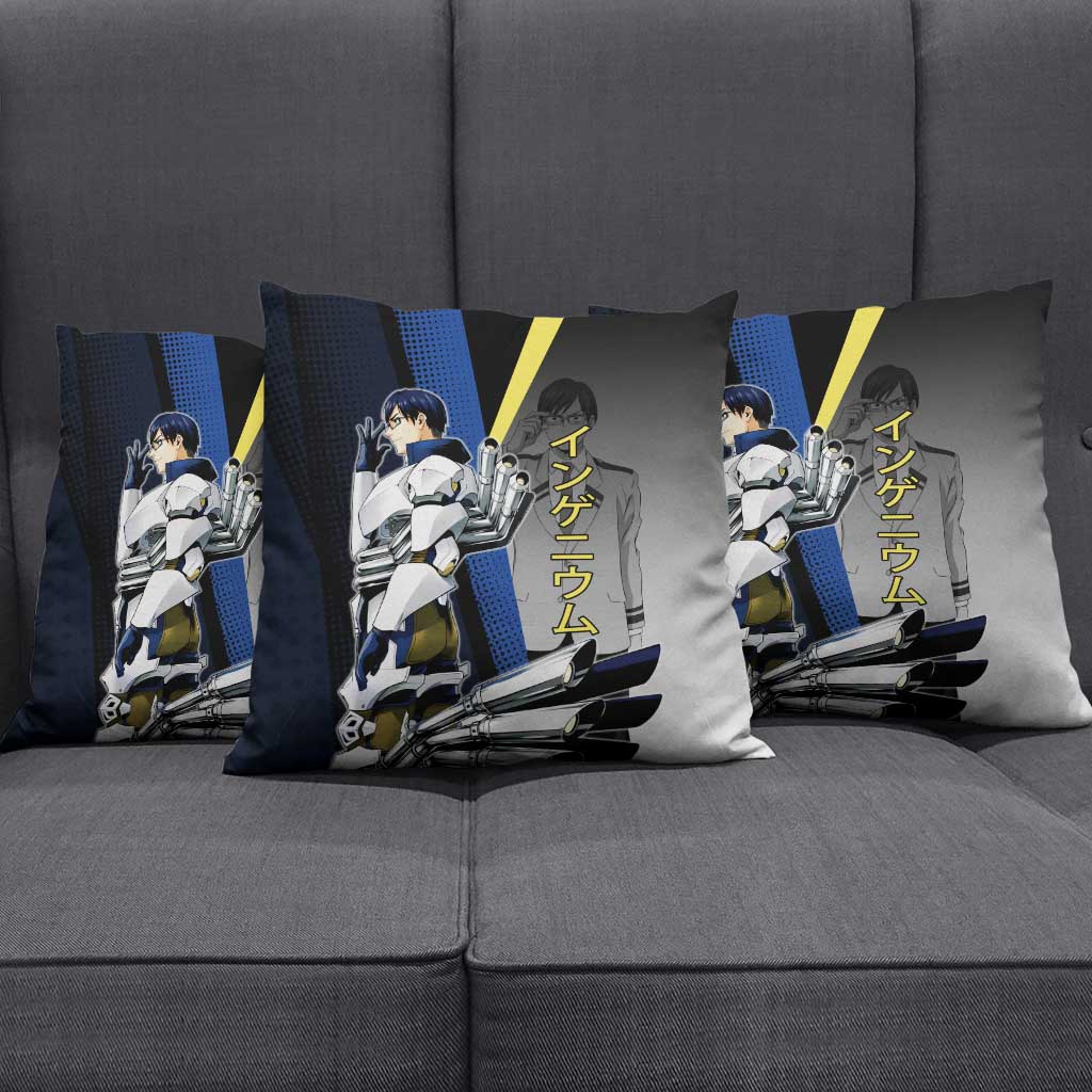 Tenya Iida Engine Hero Pillow Cover Japanese Comic Book Style