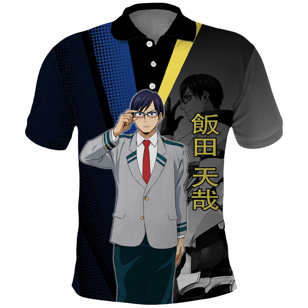 Tenya Iida Engine Hero Polo Shirt Japanese Comic Book Style