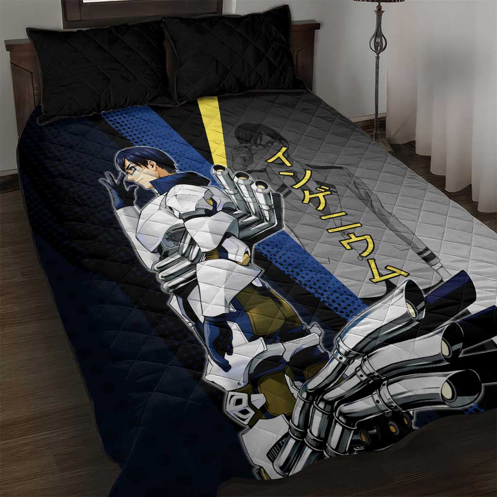 Tenya Iida Engine Hero Quilt Bed Set Japanese Comic Book Style