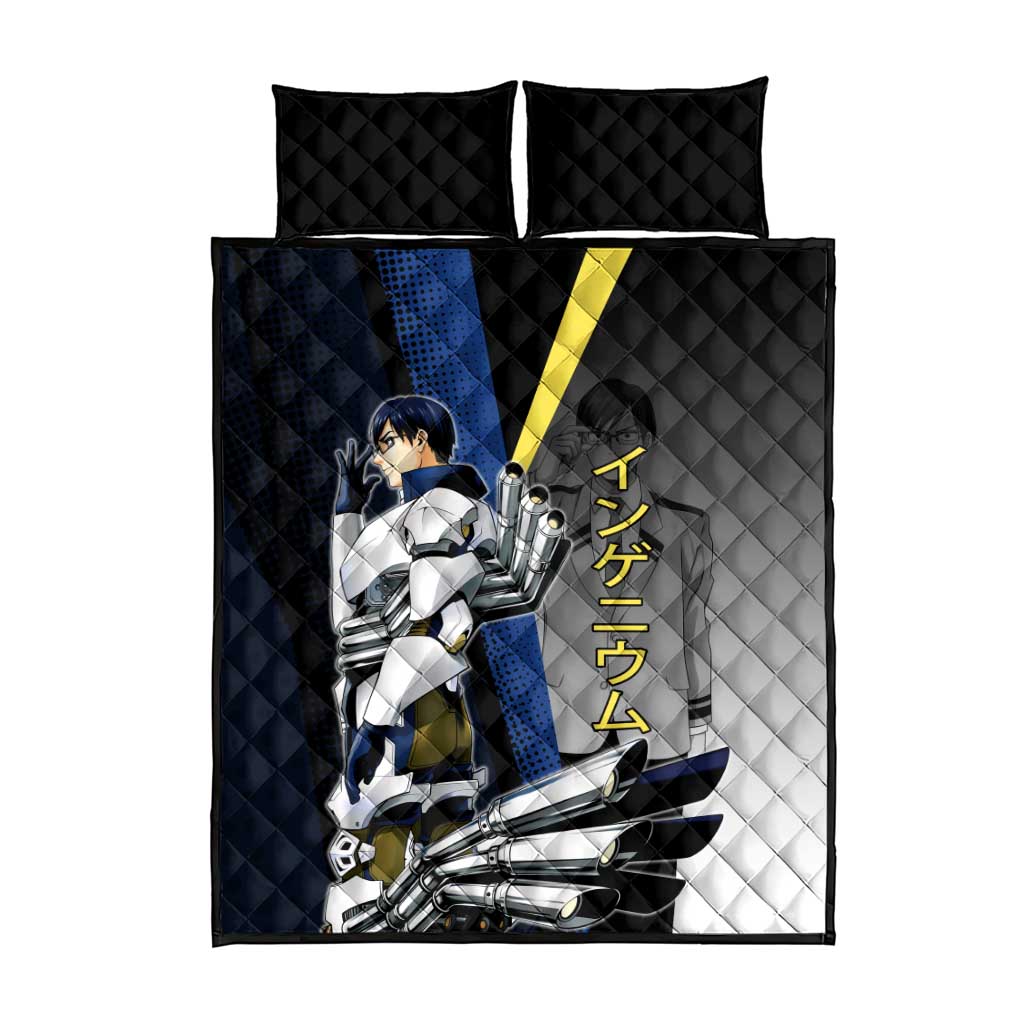 Tenya Iida Engine Hero Quilt Bed Set Japanese Comic Book Style