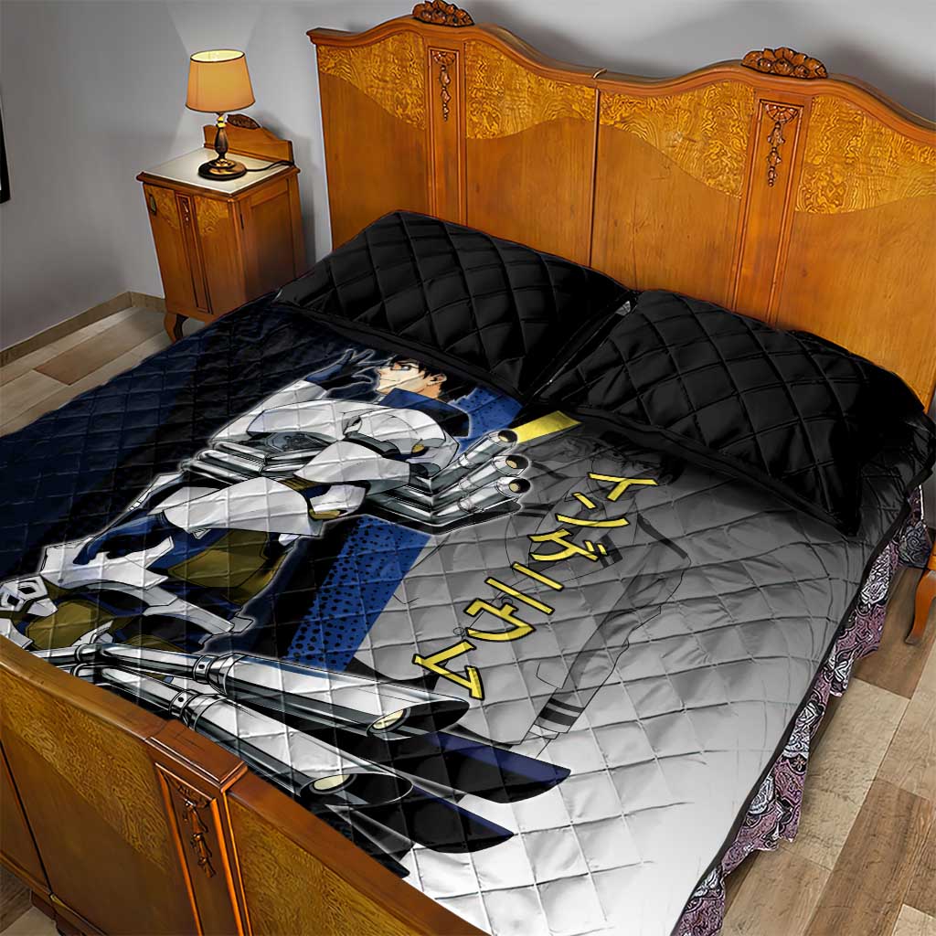 Tenya Iida Engine Hero Quilt Bed Set Japanese Comic Book Style