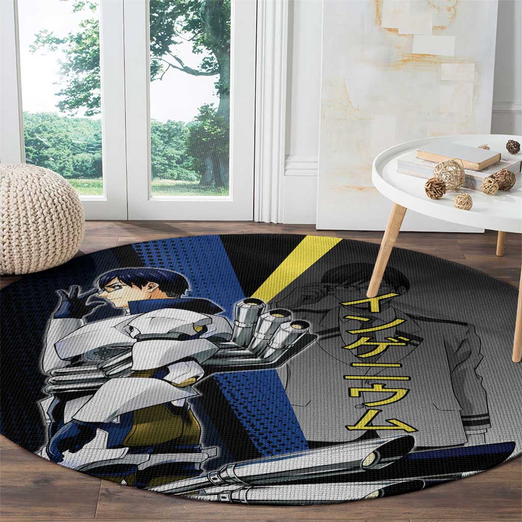 Tenya Iida Engine Hero Round Carpet Japanese Comic Book Style