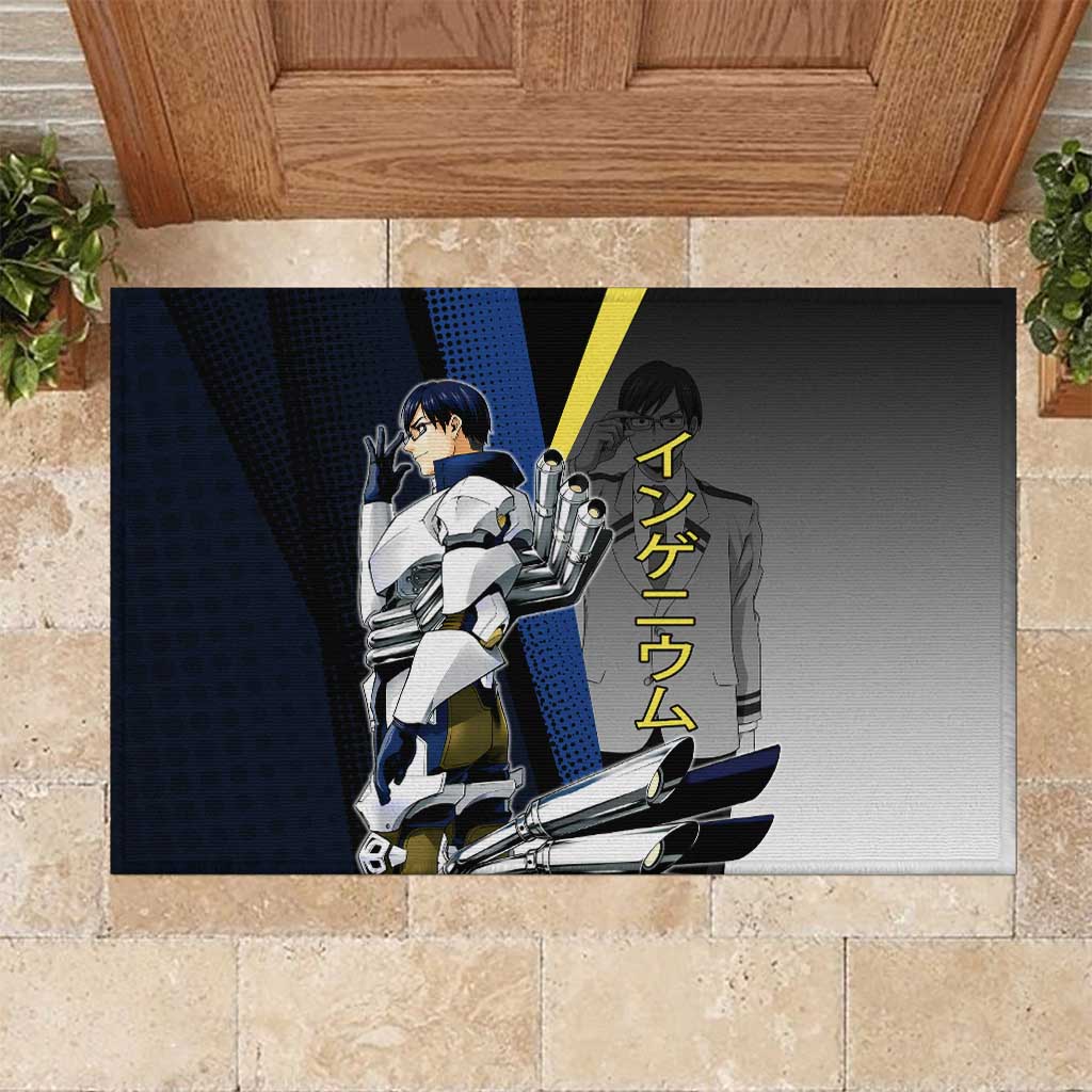 Tenya Iida Engine Hero Rubber Doormat Japanese Comic Book Style