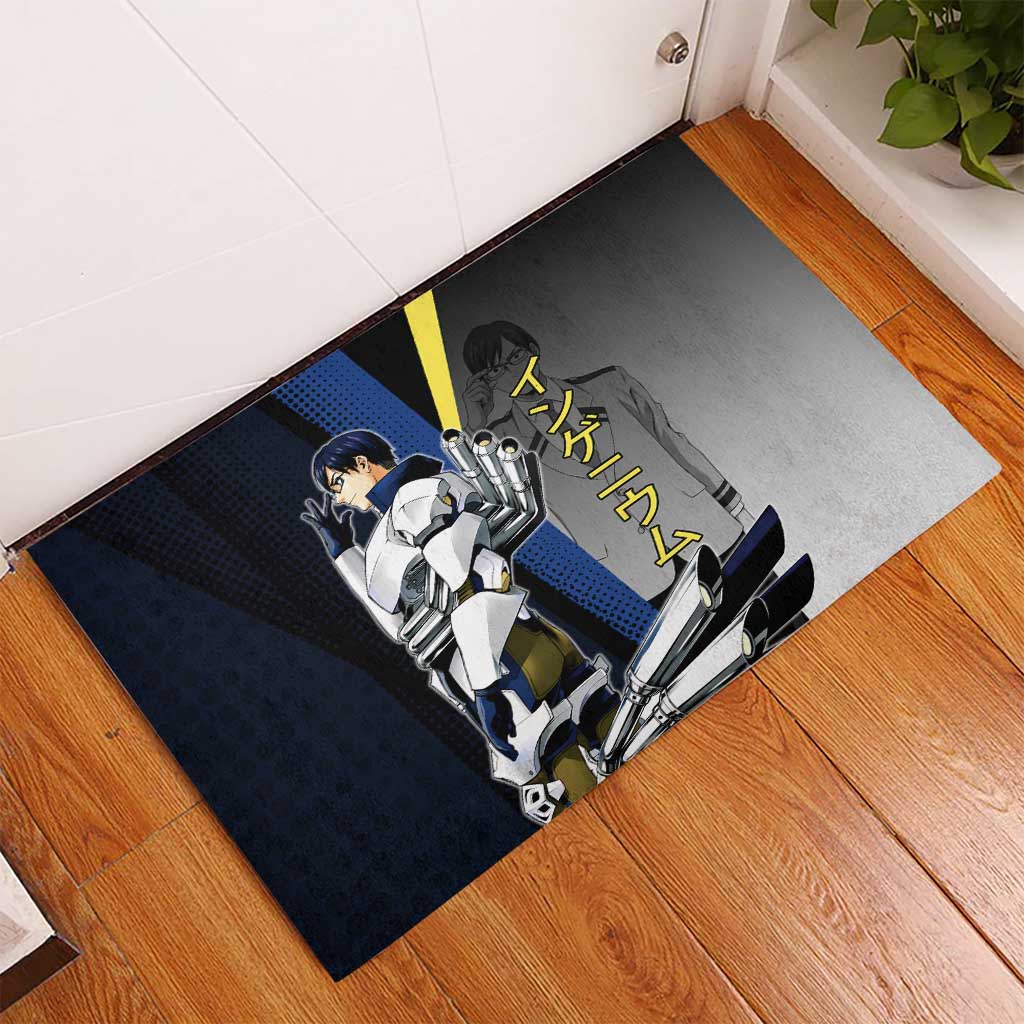 Tenya Iida Engine Hero Rubber Doormat Japanese Comic Book Style