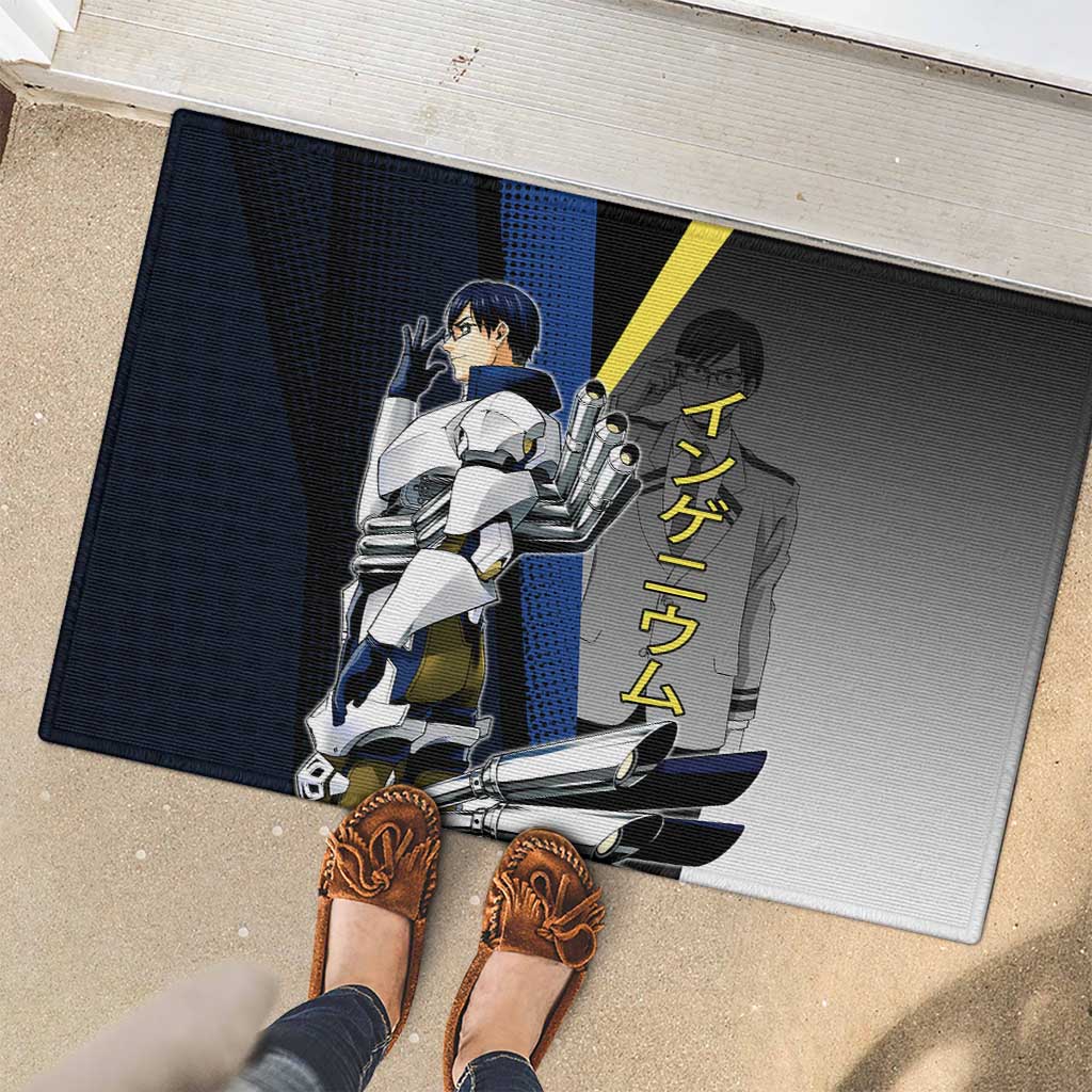 Tenya Iida Engine Hero Rubber Doormat Japanese Comic Book Style