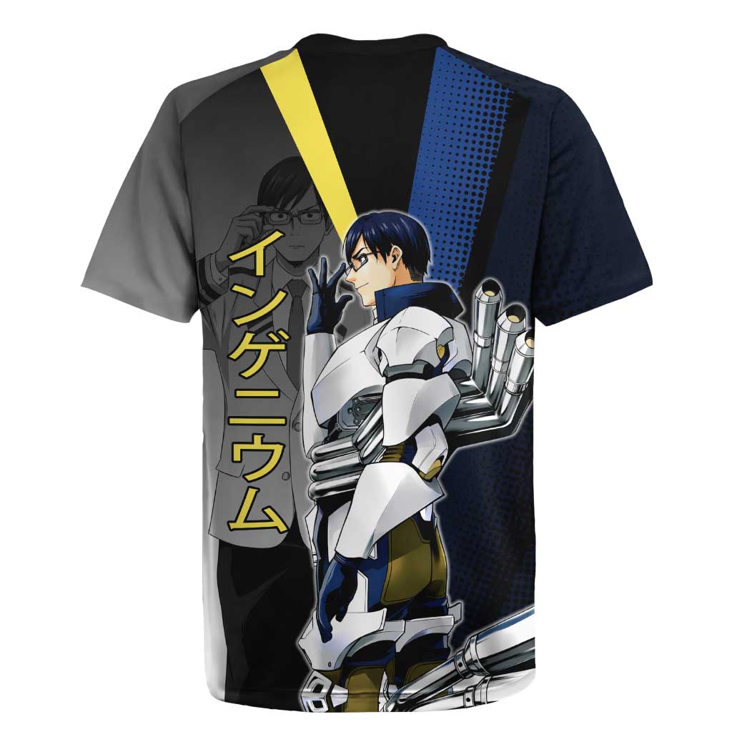 Tenya Iida Engine Hero Rugby Jersey Japanese Comic Book Style