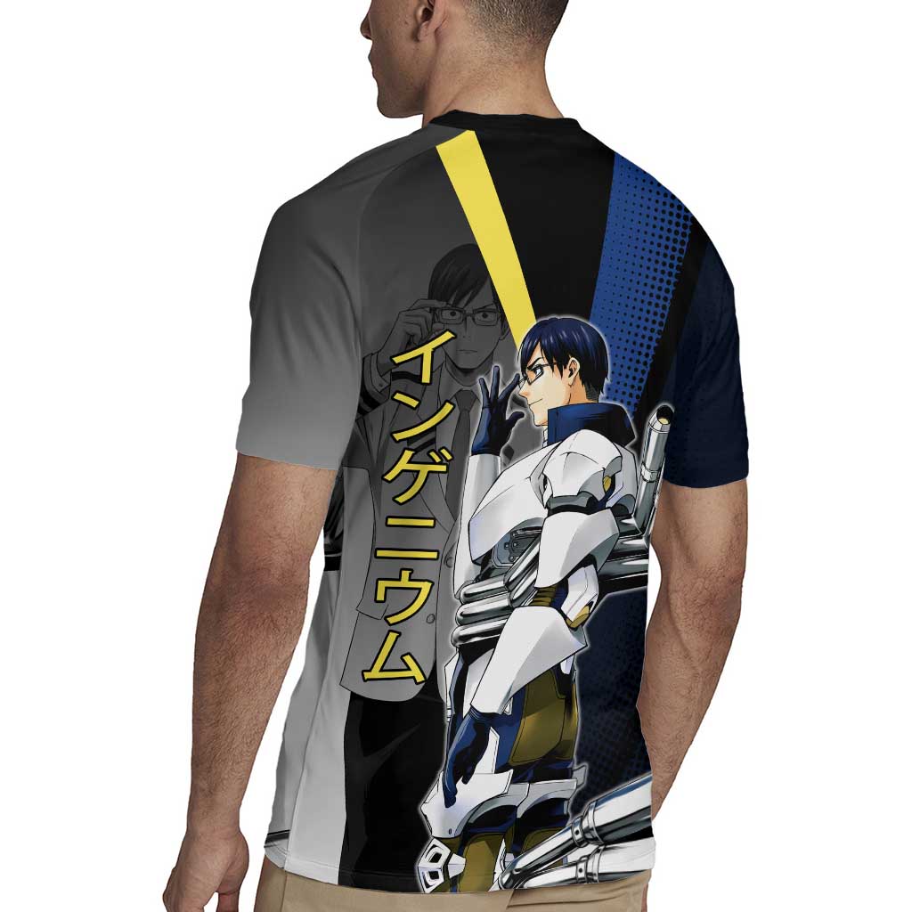 Tenya Iida Engine Hero Rugby Jersey Japanese Comic Book Style