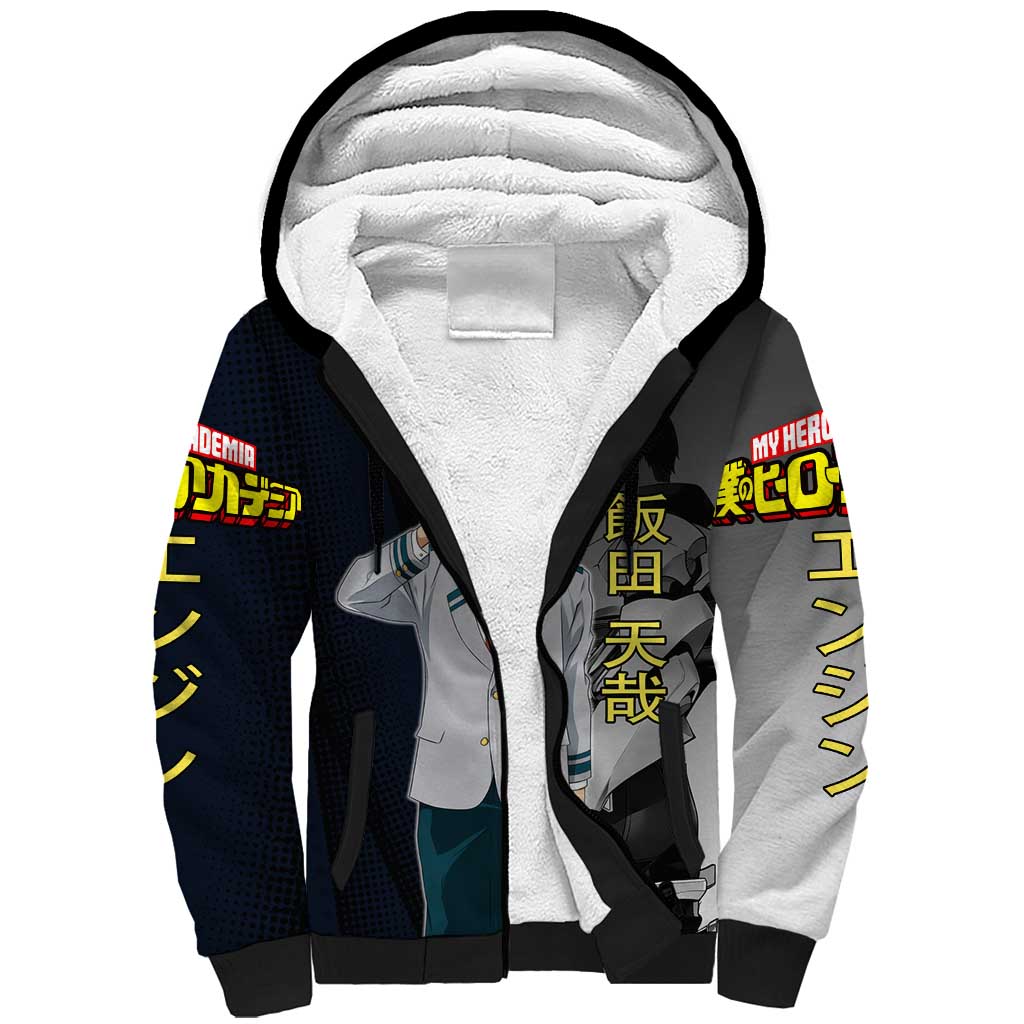 Tenya Iida Engine Hero Sherpa Hoodie Japanese Comic Book Style