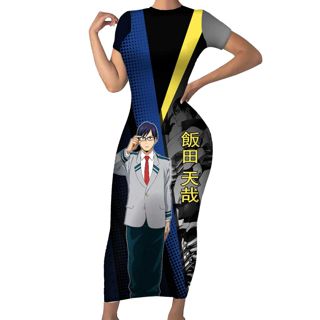 Tenya Iida Engine Hero Short Sleeve Bodycon Dress Japanese Comic Book Style