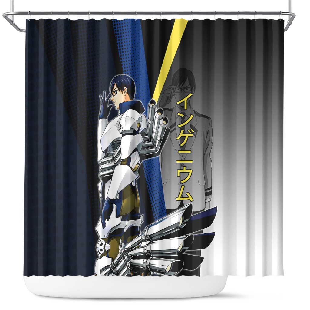 Tenya Iida Engine Hero Shower Curtain Japanese Comic Book Style