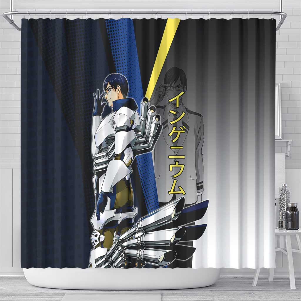 Tenya Iida Engine Hero Shower Curtain Japanese Comic Book Style