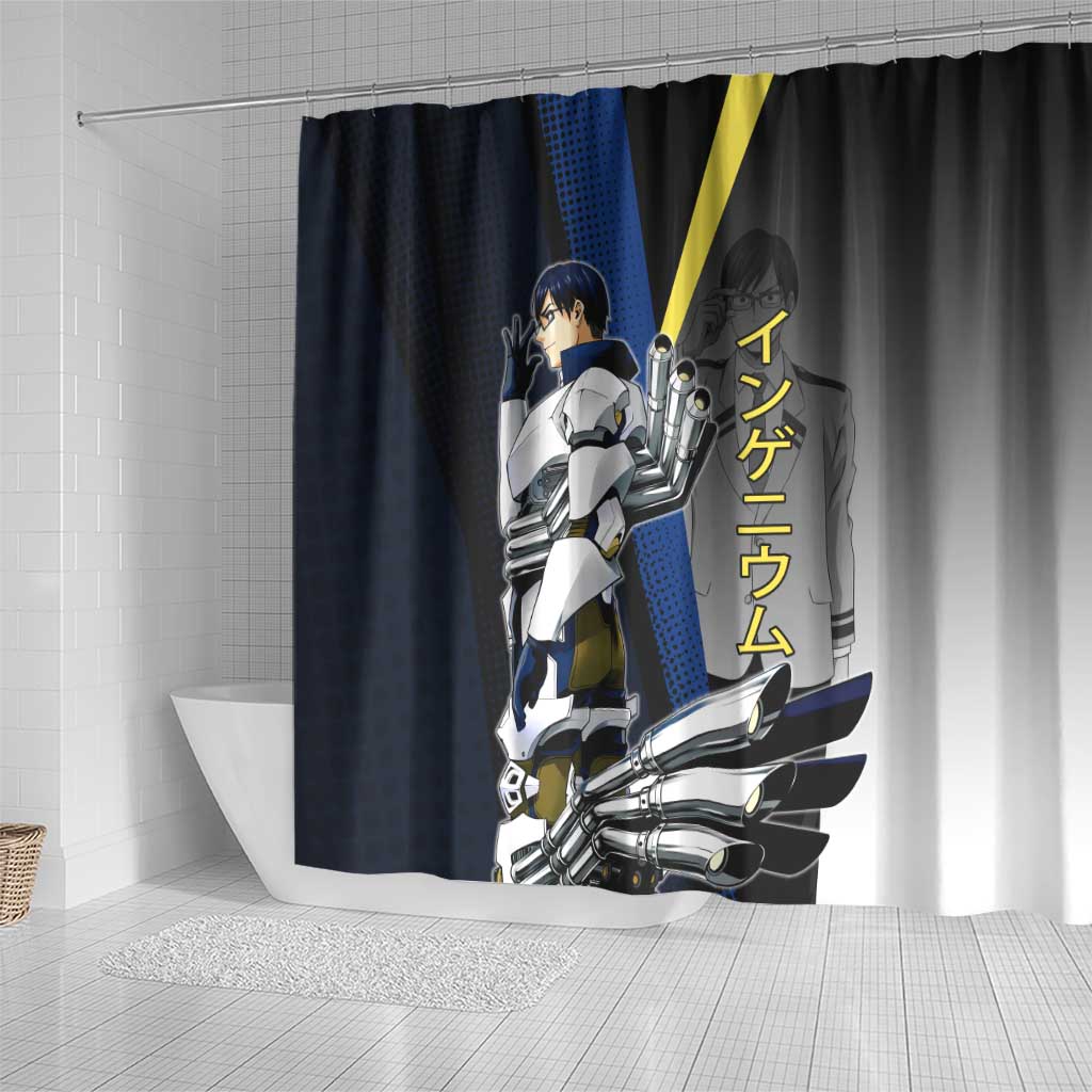Tenya Iida Engine Hero Shower Curtain Japanese Comic Book Style