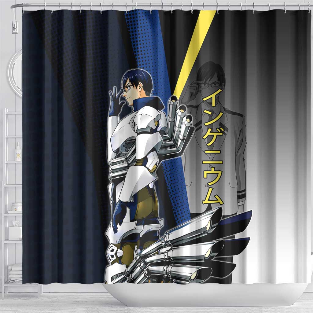 Tenya Iida Engine Hero Shower Curtain Japanese Comic Book Style