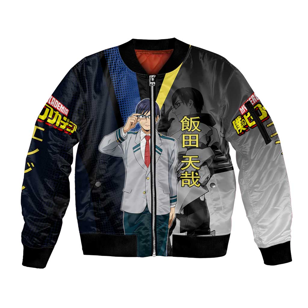 Tenya Iida Engine Hero Sleeve Zip Bomber Jacket Japanese Comic Book Style