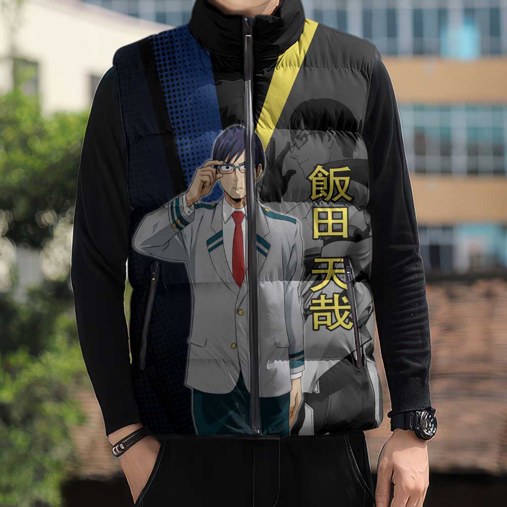 Tenya Iida Engine Hero Sleeveless Puffer Jacket Japanese Comic Book Style