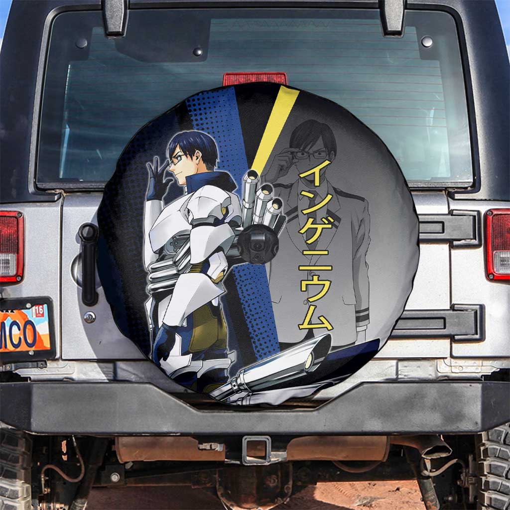 Tenya Iida Engine Hero Spare Tire Cover Japanese Comic Book Style