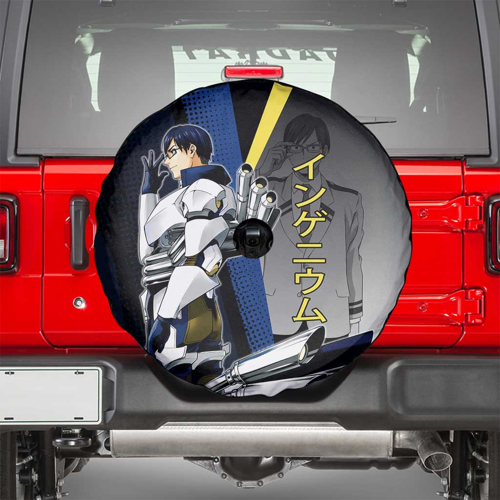 Tenya Iida Engine Hero Spare Tire Cover Japanese Comic Book Style